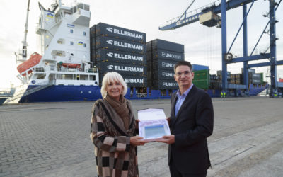 El Puerto de Cádiz recibe al buque que cubrirá la nueva línea de contenedores con el Norte de Europa